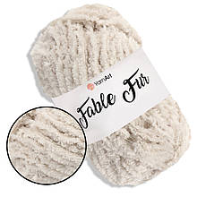 YarnArt Fable Fur, Слонова кістка No967