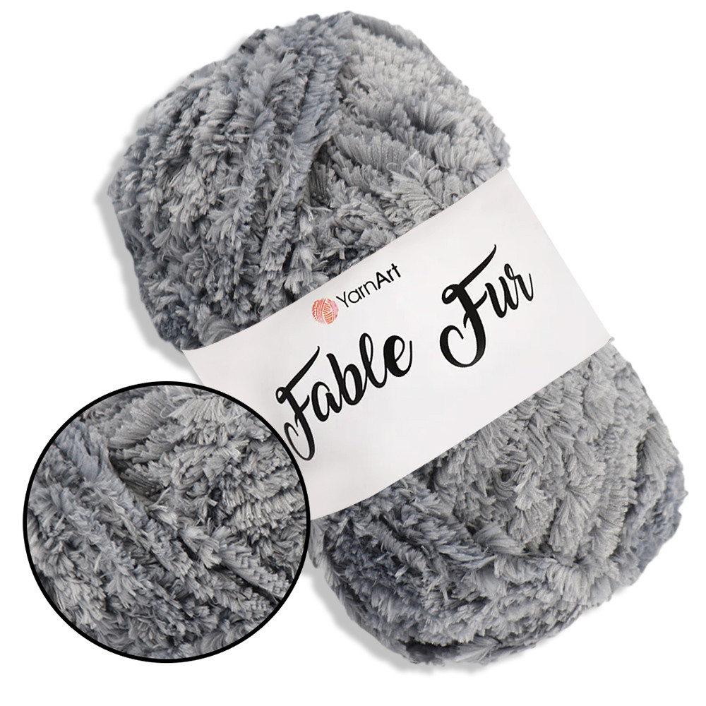 YarnArt Fable Fur, Сталевий №972, фото 1
