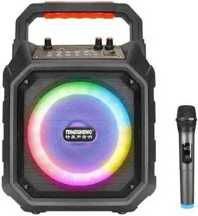 Портативна акустична система Temeisheng A6-7 20Вт з Bluetooth 5.0, TWS, RGB-підсвічуванням та двома мікрофонами, фото 1