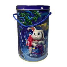 Солодкий новорічний подарунок №51 в металевому тубусі, 1000 г. замовлення від  шт.