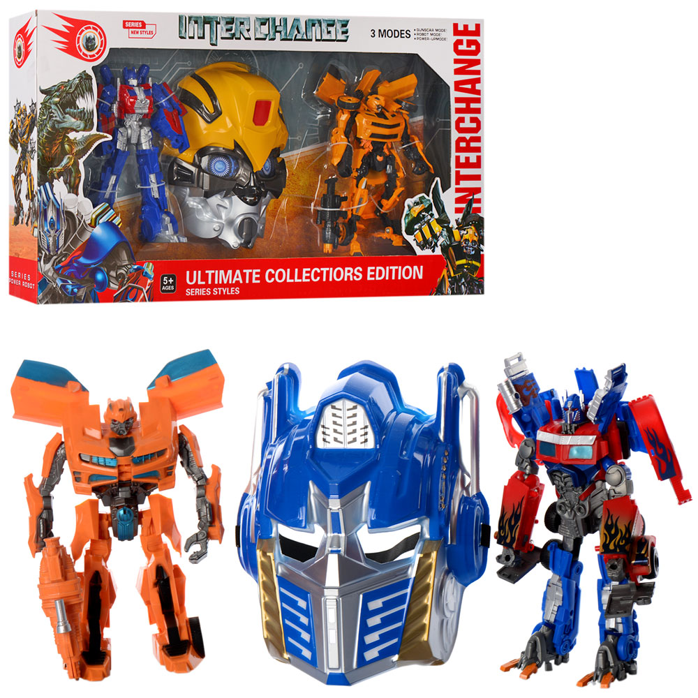 Дитячий ігровий набір Трансформери з маскою 4117 TF 2 види звукові та світлові ефекти, фото 1