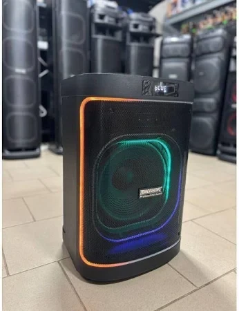 Портативна акустична система Temeisheng 1221-A6 80Вт з Bluetooth 5.0, TWS, RGB-підсвічуванням та двома мікрофонами