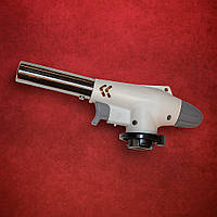 Газовий пальник з п'єзопідпалом Flame Gun 920 Білий, кулінарний пальник для балона - фломбер