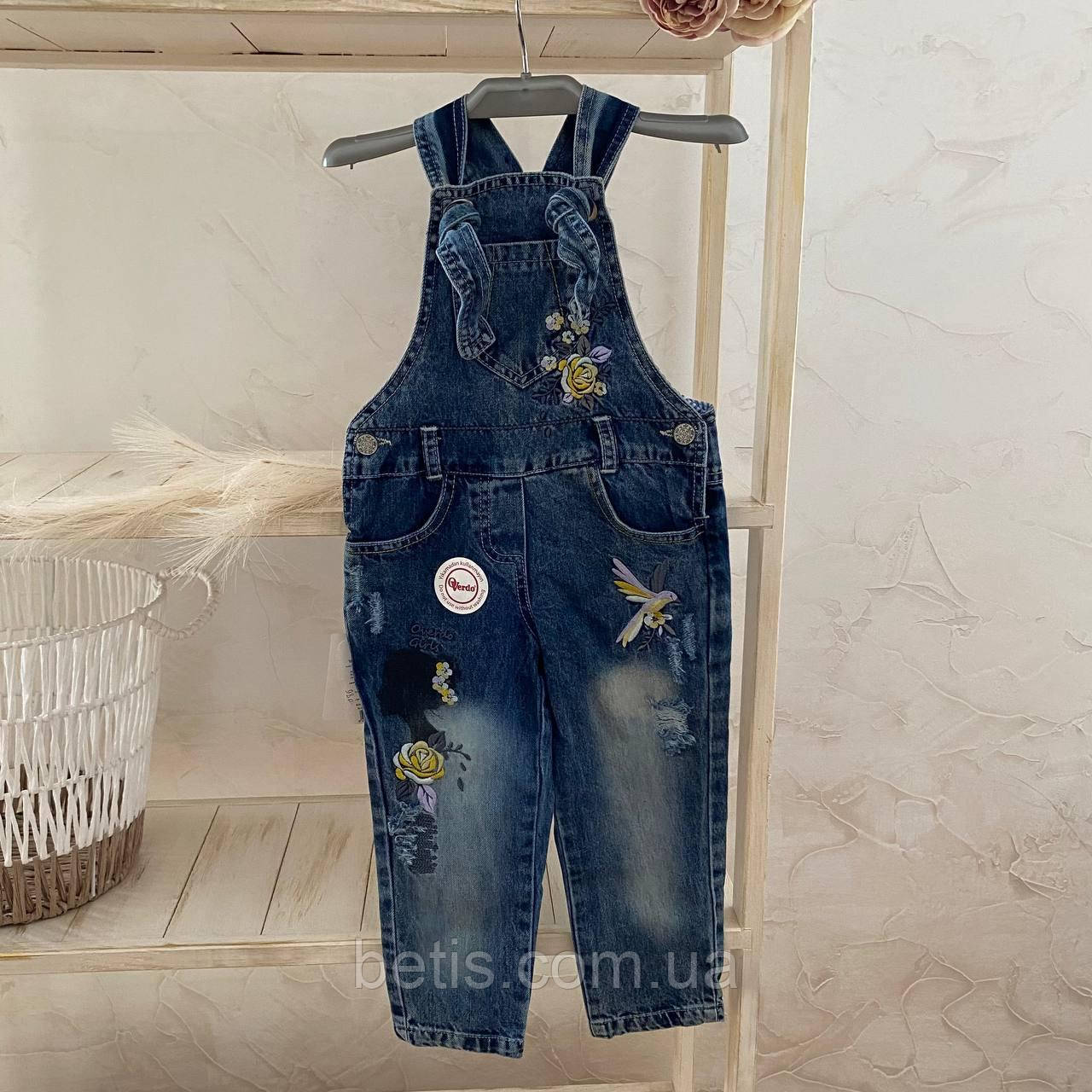 Комбінезон Модель 5046 Дівчинка Синій Джинс арт.27689877 Overdo Туреччина  Зріст 104-54(р)