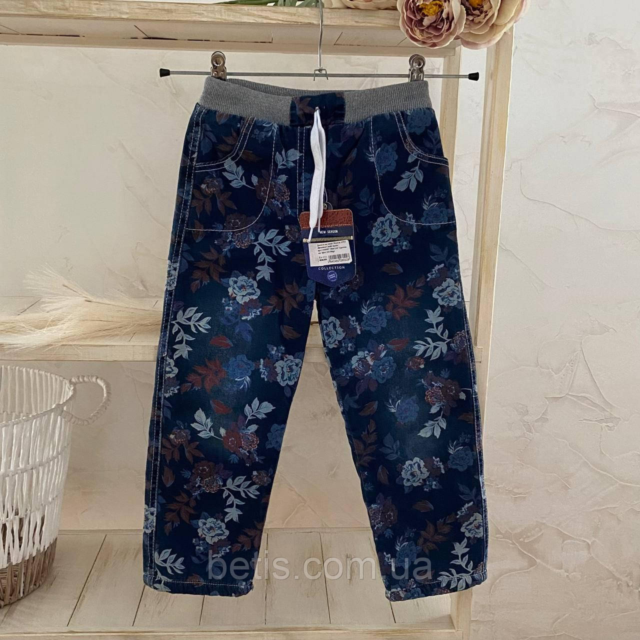 Джинси на махрі Модель 13512 Дівчинка Синій Джинс арт.27689907 Mini Livl Туреччина Зріст 122-60(р)