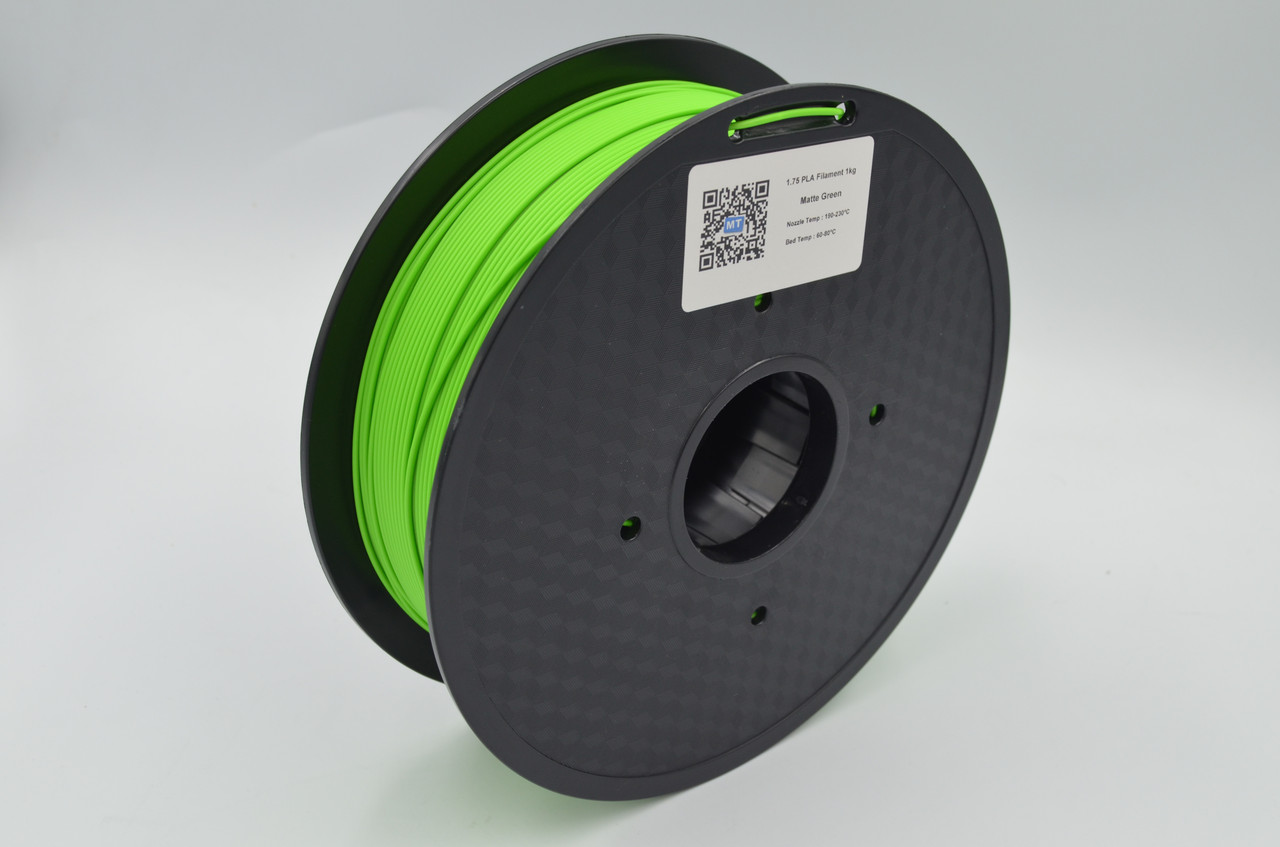 Опт та роздріб Філамент для 3D-принтера MT PLA, 1.75 мм, матовий зелений, 1 кг (3DMT-PLA1.75-01-MG), фото 1