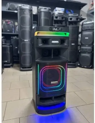 Портативна колонка Temeisheng 10301 – 80W, Bluetooth, TWS, RGB, мікрофони, FM, USB, AUX, фото 1