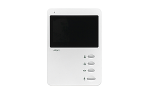 Відеодомофон ARNY AVD-410 4.3'' Білий для забезпечення безпеки та комфорту в домашніх умовах, з можливістю підключення додаткових