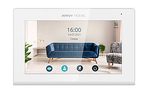 Відеодомофон ARNY AVD-742A 7'' Wi-Fi IPS для системи безпеки та домофону, білий, з детекцією руху та доступом через смартфон