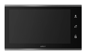 Відеодомофон 2Мп ARNY AVD-730 7'' IPS для безпеки дому з детектором руху і записом на SD-карту до 64 ГБ, чорний