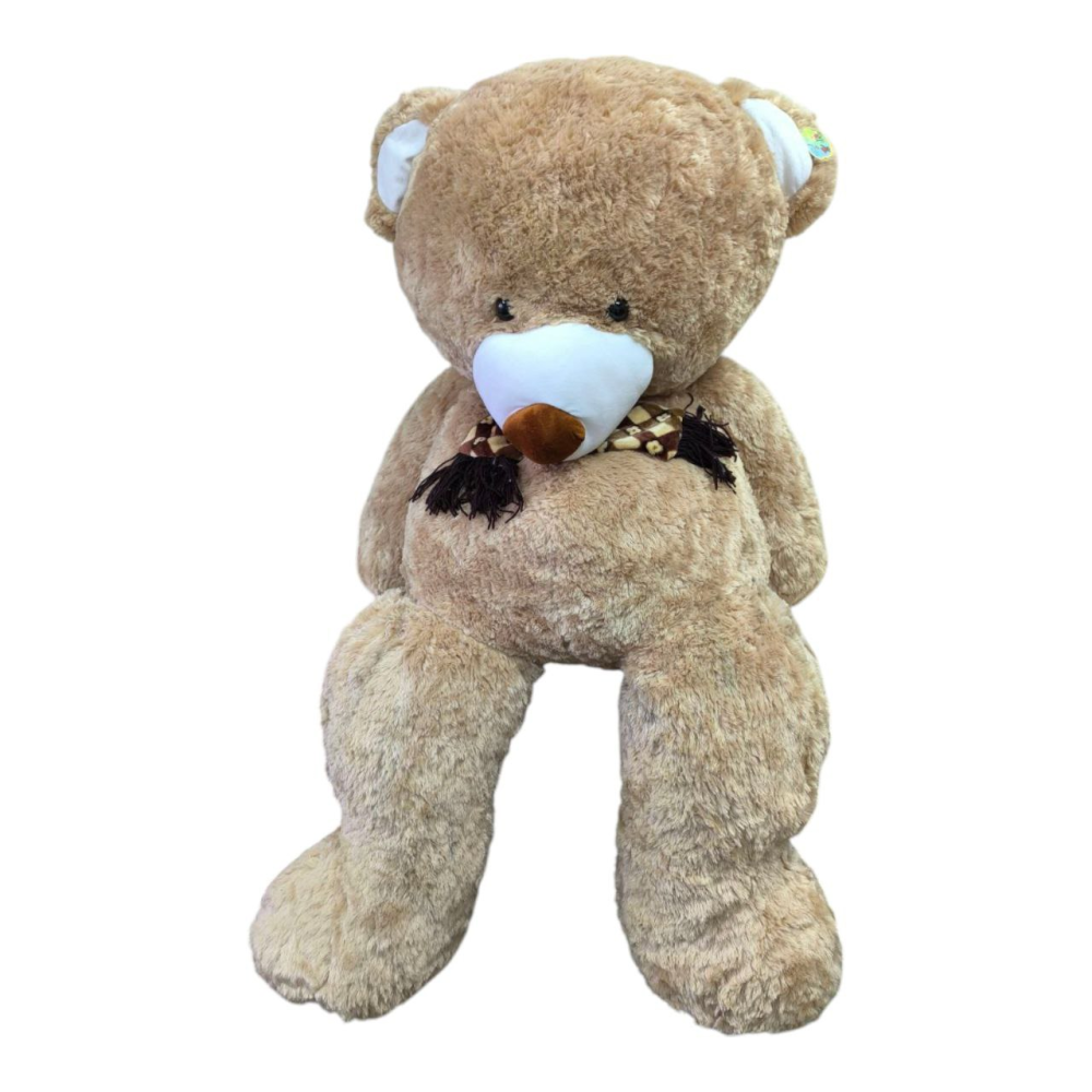 М’яка іграшка Ведмедик з шарфом 150 см Бежевий ATG150-2, фото 1