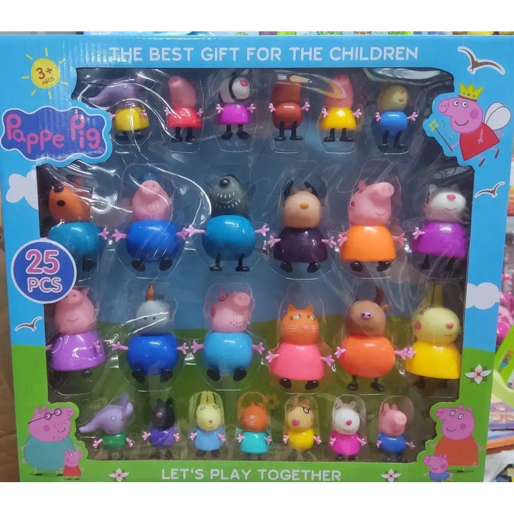 Набір героїв Свинка Пеппа та друзі 1836 А 25 фігурок, фото 1