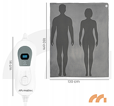 Електрична ковдра плед із підігрівом 180х130 см Malteс 113467 120 Вт, фото 3