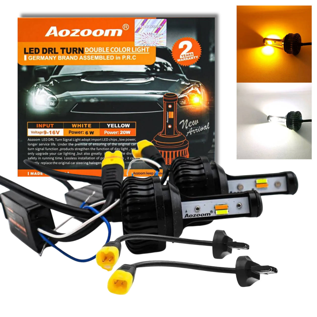 Автолампи LED Aozoom DRL/turn ДХО Поворот Canbus 7440 WY21W