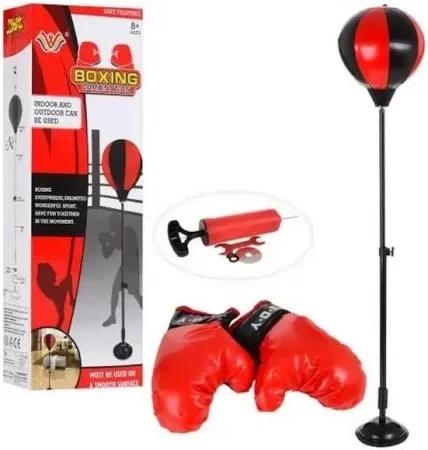 Дитячий боксерський набір «Boxing» з надувною регульованою грушею 67-127см та рукавичками для тренування будинку