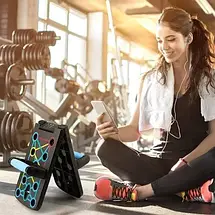 Багатофункціональний набір 11 в 1 — дошка для віджимань з еспандерами та аксесуарами., фото 2