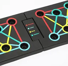 Багатофункціональний набір 11 в 1 — дошка для віджимань з еспандерами та аксесуарами., фото 4