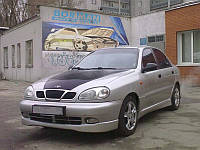 Спідниця передня на Daewoo Sens hb Накладка на передній бампер Део Деу Сенс Хетчбек
