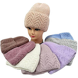 Жіноча шапка з флісом "Ангора" Розмір: 54- 59 (DNJ-17234)