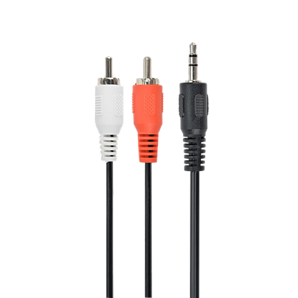 Аудіо-кабель Cablexpert 3.5 мм - 2хRCA (M/M) 5m Black (CCA-458-5M), фото 1