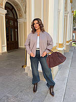 Жіночий кашеміровий бомбер на блискавці Арт. 899