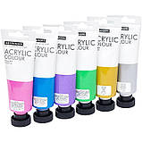 Набір акрилових фарб Art Rangers Acryliс metallic 6 металевих кольорів по 75 мл, фото 3