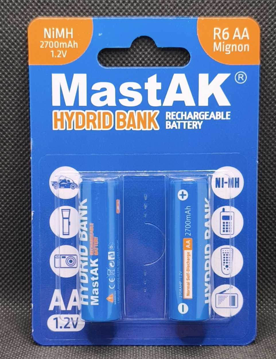 Акумулятор АА MastAK 1,2V 2700mAh (2шт.), фото 1