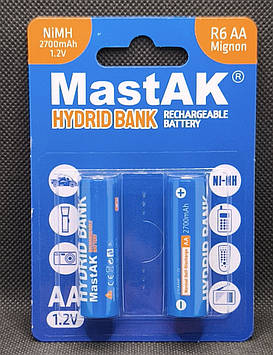 Акумулятор АА MastAK 1,2V 2700mAh (2шт.)