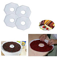 Комплект піддонів лотків для пастили для електросушарок Біломо Вітерець Ротор Чудесниця Profit M 29 см (4 шт) Товари для дому