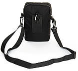 Сумка чоловіча LANPAD через плече 13х20х7 см Чорний (LAN8647 black), фото 4