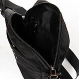 Сумка чоловіча LANPAD через плече 13х20х7 см Чорний (LAN8647 black), фото 6