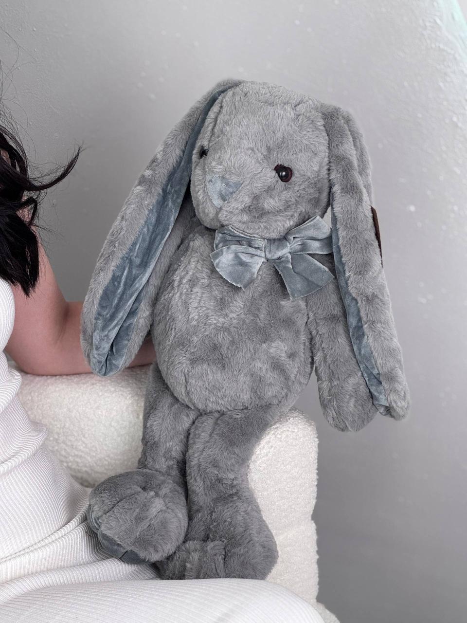Зайчик великий  сірий 56см, фото 1