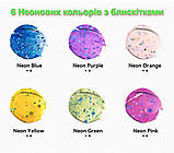 Художні акрилові фарби з блискітками Art Rangers Acrylic glitter 6 кольорів по 75 мл, фото 4