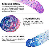 Акрилові фарби з блискітками для малювання Art Rangers Acrylic glitter набір 8 кольорів 22 мл, фото 10