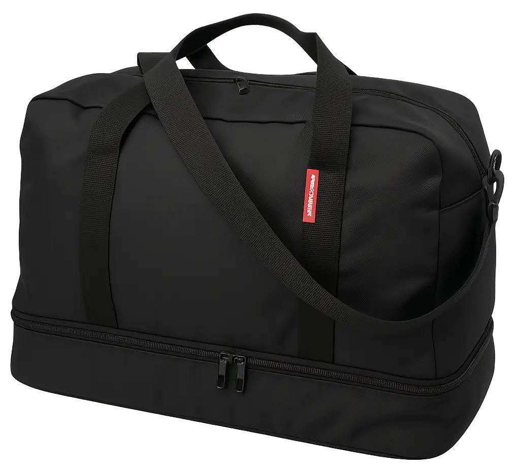 Сумка дорожня Wallaby з відділом для взуття 40 л 50x33x25 см Чорний (2080-4), фото 1