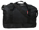 Сумка дорожня Wallaby з відділом для взуття 40 л 50x33x25 см Чорний (2080-4), фото 3