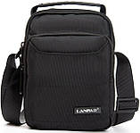 Сумка LANPAD чоловіча 15х20х9 см Чорний (LAN3730 black), фото 2