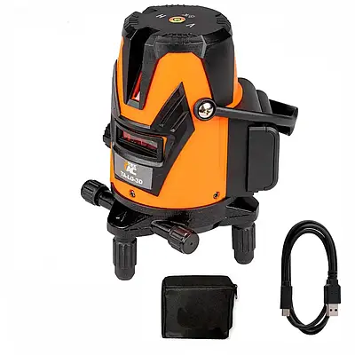 Лазерний рівень ТEX LG-3D Зелений промінь 5 ліній до 30 м АКБ ЗП type-C Сумка