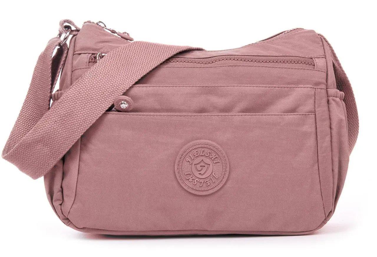 Сумка жіноча JIELSHI 27х20х11 см Рожевий (LANB152 pink), фото 1