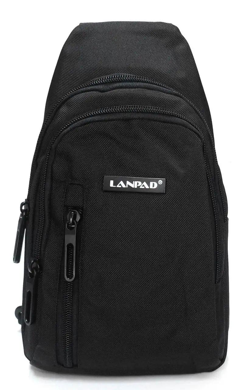 Сумка чоловіча LANPAD 17х27х9 см Чорний (LAN80002 black), фото 1