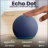 Портативна колонка розумна Amazon Echo Dot 5th Generation Deep Sea Blue (синя), фото 6