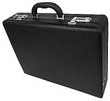 Дипломат чоловічий Portfolio 44х33х10 см Чорний (D17601), фото 3