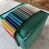 Декоративний квадратний пуф із смарагдового велюру топ h44 см, фото 6