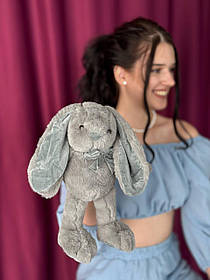 Зайчик середній сірий 30см