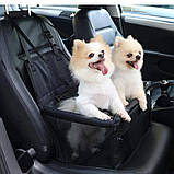 Органайзер сумка на сидіння в авто для тварин Icar 40х33х24 см Чорний (С051341), фото 3