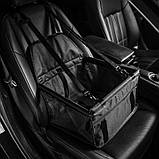 Органайзер сумка на сидіння в авто для тварин Icar 40х33х24 см Чорний (С051341), фото 4