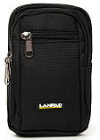 Сумка LANPAD чоловіча 11х17х6 см Чорний (LAN6195 black), фото 2