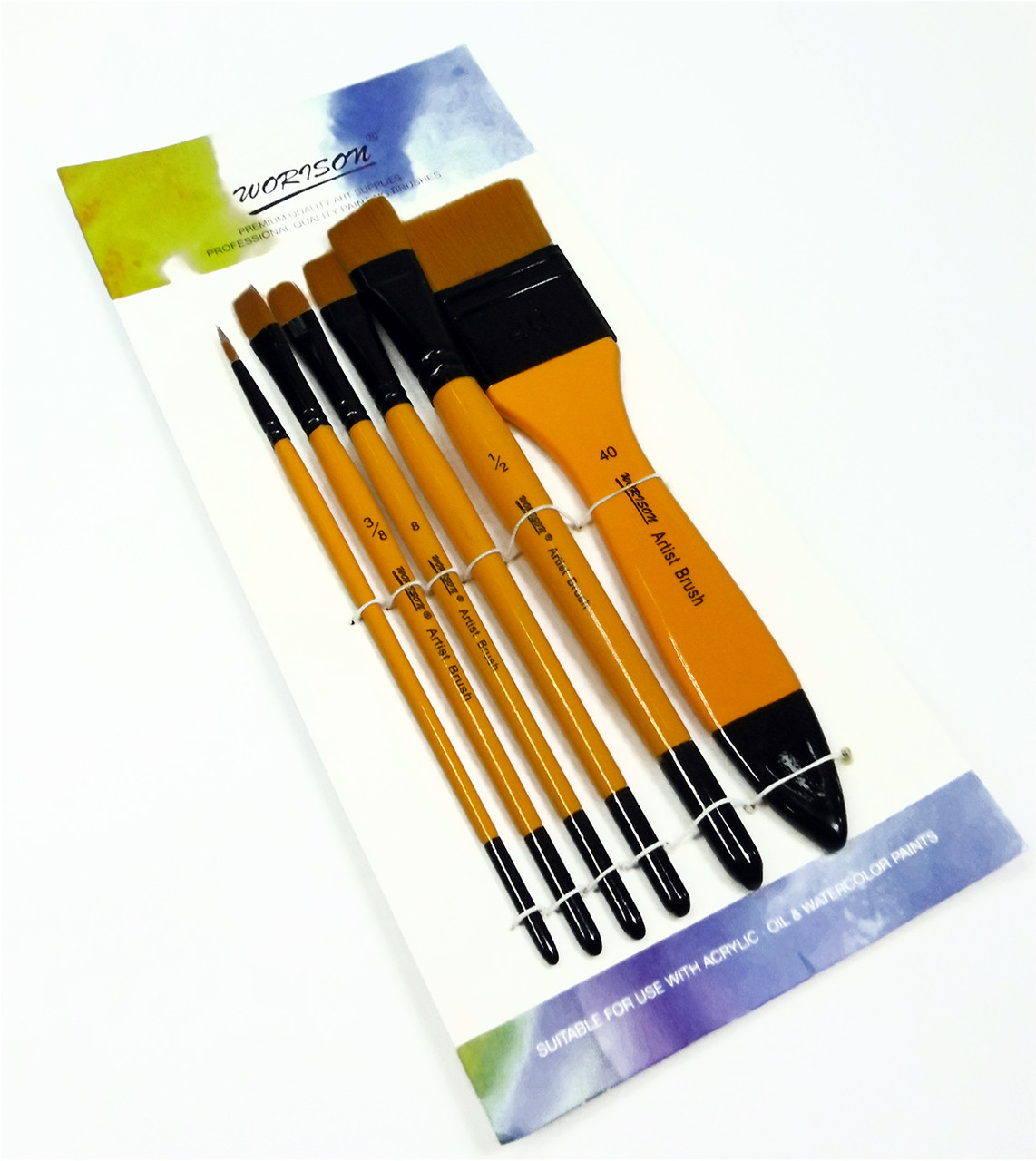Набір пензликів для малювання WORISON Чорно-коричневий 6 шт (WN-B93874), фото 1