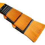 Набір синтетичних пензлів для малювання WORISON плоскі Чорно-оранжевий 3 шт (WN-F345), фото 4