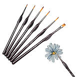 Набір синтетичних пензликів WORISON для дрібної деталізації 6 шт (WN - R6), фото 2